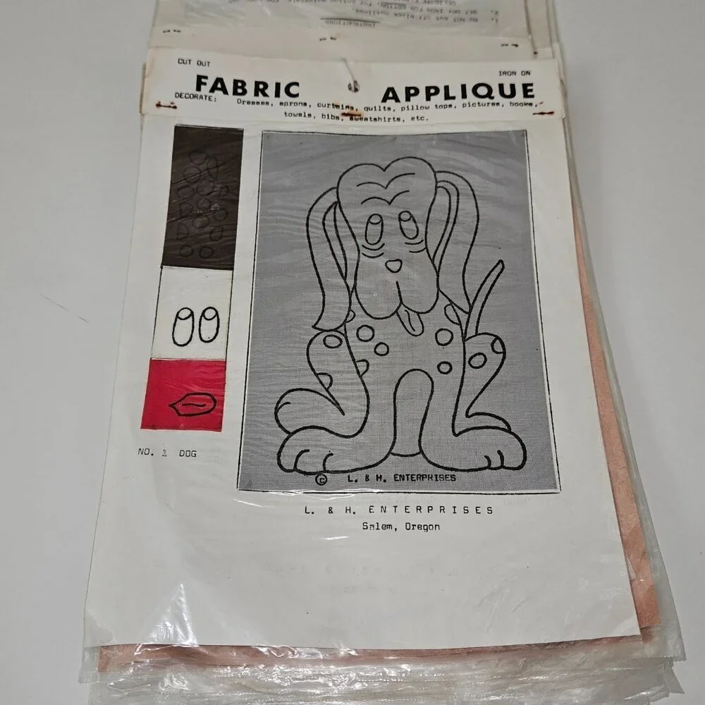 VTG 19 Fabric Applique Lot Red Apple Gray Dog Duck Lion Butterfly Flowers READ